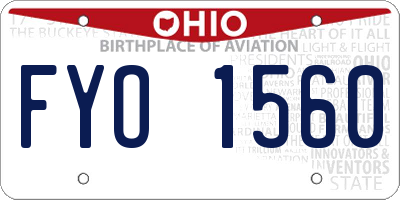 OH license plate FYO1560