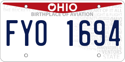 OH license plate FYO1694