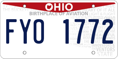 OH license plate FYO1772