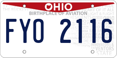 OH license plate FYO2116