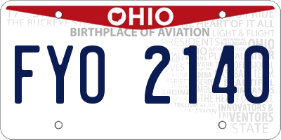 OH license plate FYO2140