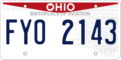 OH license plate FYO2143