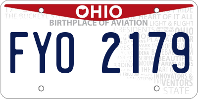 OH license plate FYO2179