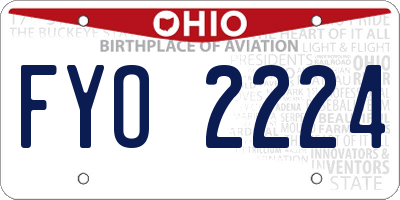 OH license plate FYO2224