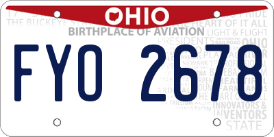 OH license plate FYO2678