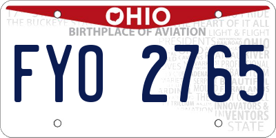 OH license plate FYO2765