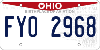 OH license plate FYO2968