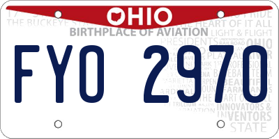 OH license plate FYO2970