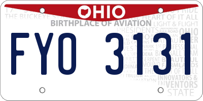 OH license plate FYO3131