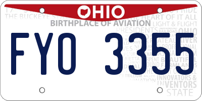 OH license plate FYO3355