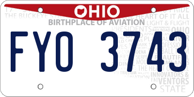 OH license plate FYO3743