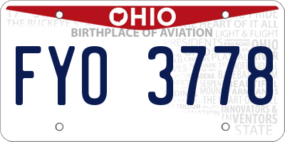 OH license plate FYO3778