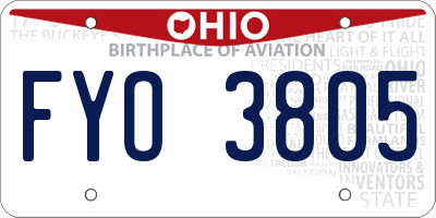 OH license plate FYO3805