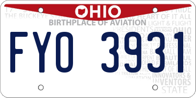 OH license plate FYO3931