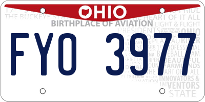 OH license plate FYO3977