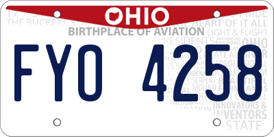 OH license plate FYO4258