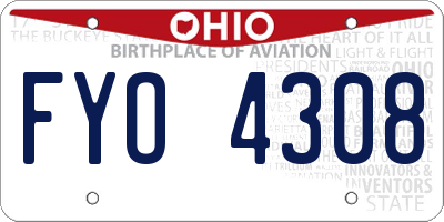 OH license plate FYO4308