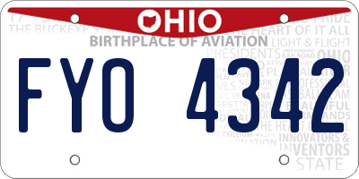 OH license plate FYO4342