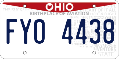 OH license plate FYO4438