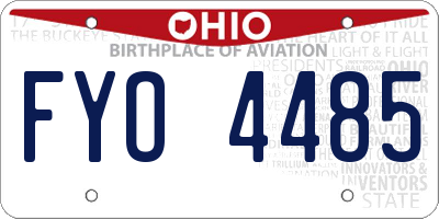 OH license plate FYO4485