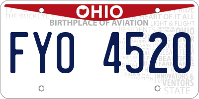 OH license plate FYO4520