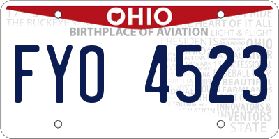 OH license plate FYO4523