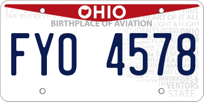 OH license plate FYO4578