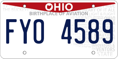OH license plate FYO4589