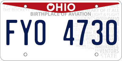OH license plate FYO4730