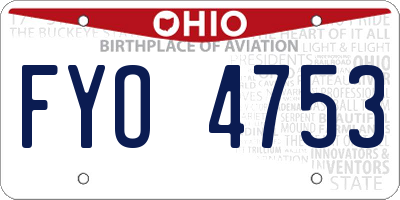 OH license plate FYO4753