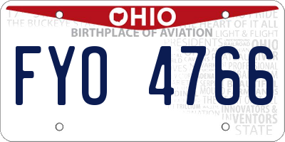 OH license plate FYO4766