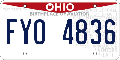 OH license plate FYO4836