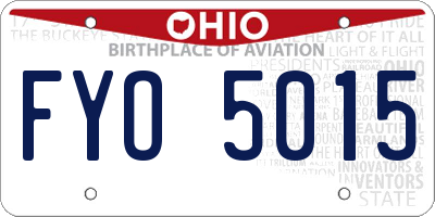 OH license plate FYO5015
