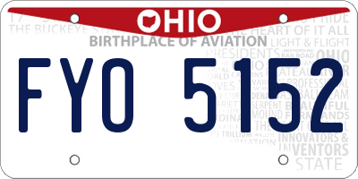 OH license plate FYO5152