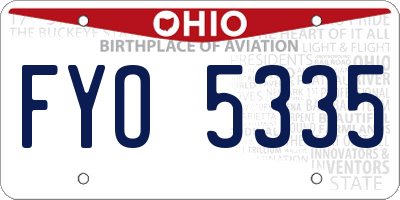 OH license plate FYO5335