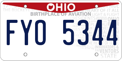 OH license plate FYO5344
