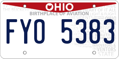 OH license plate FYO5383