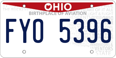OH license plate FYO5396