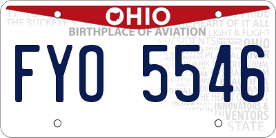 OH license plate FYO5546