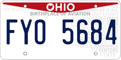 OH license plate FYO5684