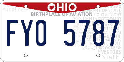 OH license plate FYO5787