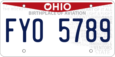 OH license plate FYO5789