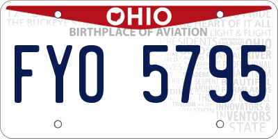 OH license plate FYO5795