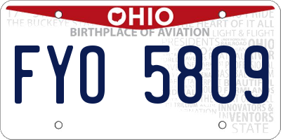 OH license plate FYO5809