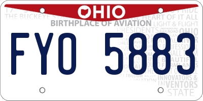 OH license plate FYO5883