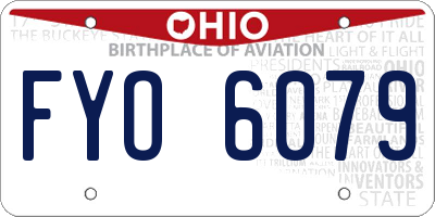 OH license plate FYO6079