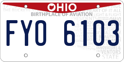OH license plate FYO6103