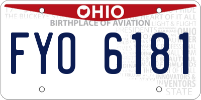 OH license plate FYO6181
