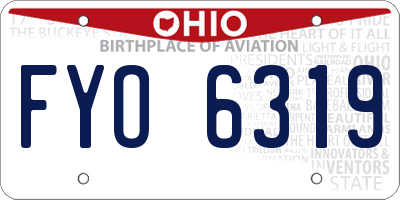 OH license plate FYO6319