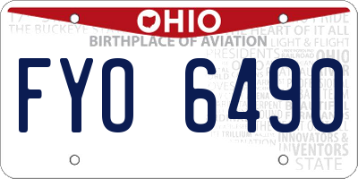 OH license plate FYO6490